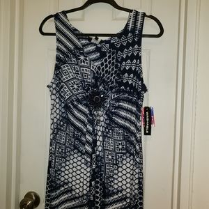 NWT R & M Richards blue and white vneck maxi dress